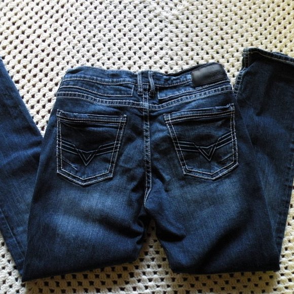BKE Men's Taper Jeans - Dark Blue - Picture 1 of 6